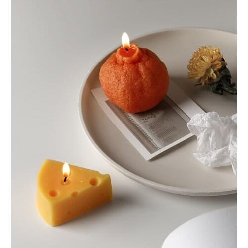 Nordic Style Net Red Ugly Orange Fruit Scented Candle Home Ins Candlelight Dinner Romantic Fragrance Photo Decoration
