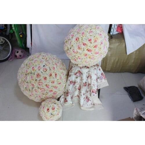 SPR Free shipping 40CM Pomander rose ball 4pcs/lot bride hold champagne wedding kissing flower ball party/home decoration flower