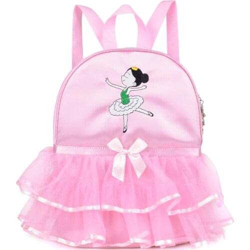 Girl Dance Bag for Girls Dance Ballet Bag For Girls Children Tutu Lace Ballerina Bag Gymnastics Backpack Kid Embroidered Handbag