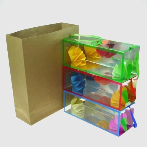 Super delux Appearing Flower Boxes - Medium( 18 x 8.2 x 8.2cm), magic props,magic tricks