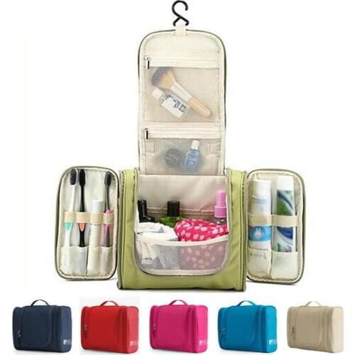 Waterproof Nylon Travel Organizer Bag Unisex Women Cosmetic Bag Hanging Travel Makeup Bags Washing Toiletry Kits Storage Bags