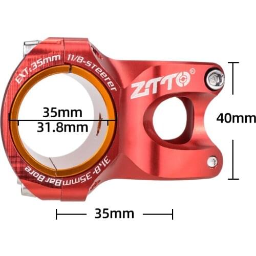 ZTTO MTB 50mm Stem CNC 35mm 31.8mm Handlebar Bicycle 0 Degree Rise Durable DH AM Enduro 28.6mm Steerer Mountain Bike Components