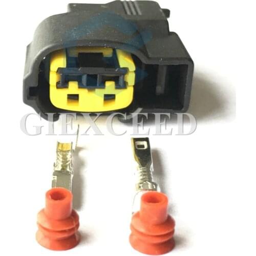 2 Sets 2 Pin 49093-0211 Automotive Ignition Coil Plug Horn Socket Female Connector For KIA HYUNDAI