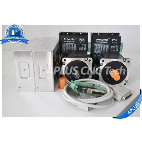 2-Axis NEMA 34 Key Shaft Stepper Motor 920oz-in & Driver PSR8078 & 48V Power Supply Kit
