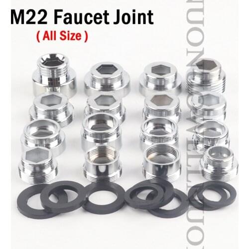 2pcs/Lot Stainless Steel Male M22 to M20 M18 M28 Thread Connector Faucet Joints Water Tap Adapter Water Purifier Accessory