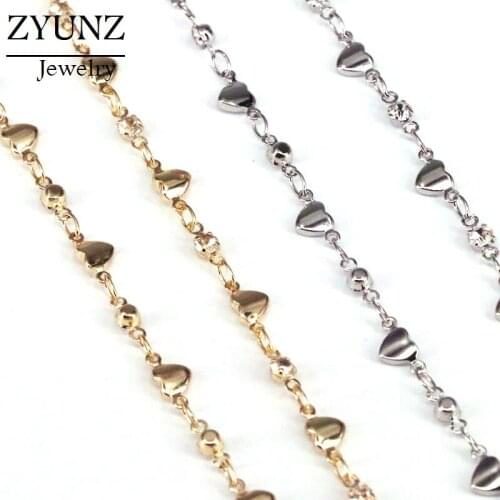 3 Meters, Punk Choker Necklace Chain Heart Link Chain Accessories Chunky Chains Fit for Jewelry Making DIY Supplies
