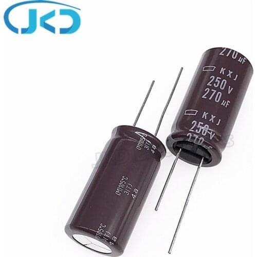 10pcs 270uF 250V NIPPON NCC KXJ Series 18*35mm Low ESR 250V270uF Aluminum Electrolytic Capacitor NIPPON CHEMI-CON
