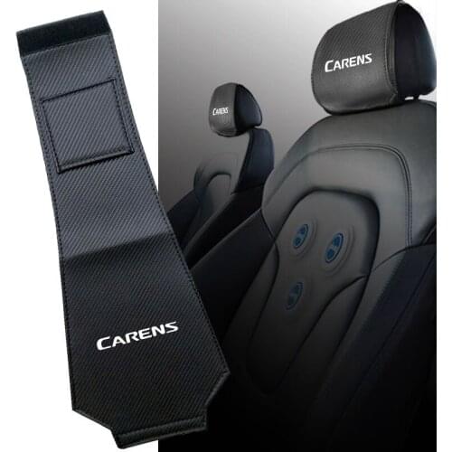 Car Cover Seat For KIA Carens Accessories Waterproof Auto Seat Headrest Neck Rest Cushion With Pockets Carbon Fiber Car Products