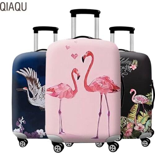 QIAQU Fashion Elastic Fabric Luggage Protective Cover Suitable18-32 Inch Trolley Case Travel Accessories Suitcase Dust Cover