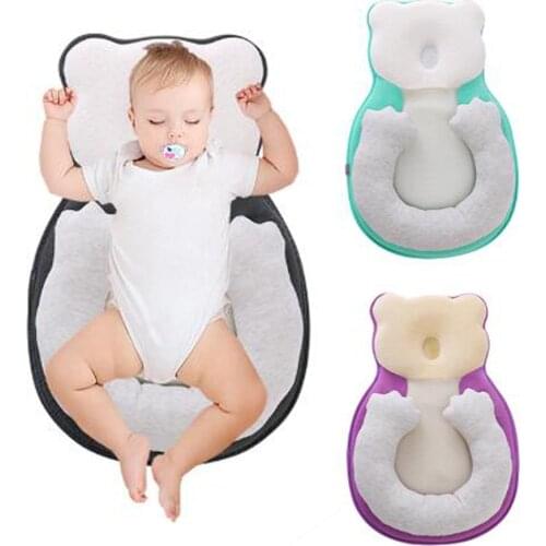Baby Anti-roll Pillow Newborn Prevent Flat Head Infant Sleep Positioner Cushion for Toddler Baby Crib Cradle Cot Nest Bassinet
