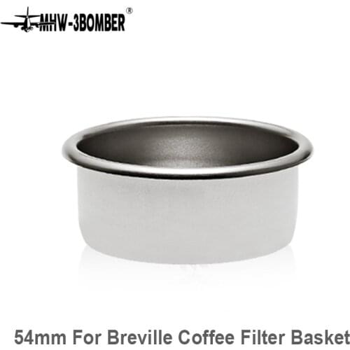 54mm Coffee Filter Stainless Steel Non Pressurized For Breville Coffee Filter Basket For Coffee Machine Accessories Filter