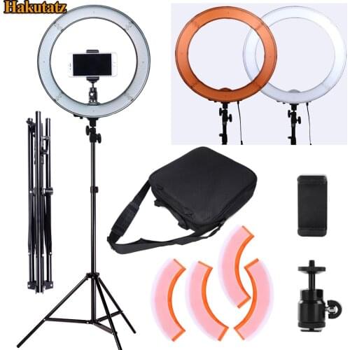 Dimmable 13 inches 45W LED SMD 5500K Ring Light Kit with Bag, Filter Set, Extended Mini Ball Head, Cellphone Holder, Light Stand