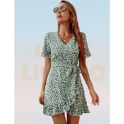 LOVE LICHAO Green Summer Dresses