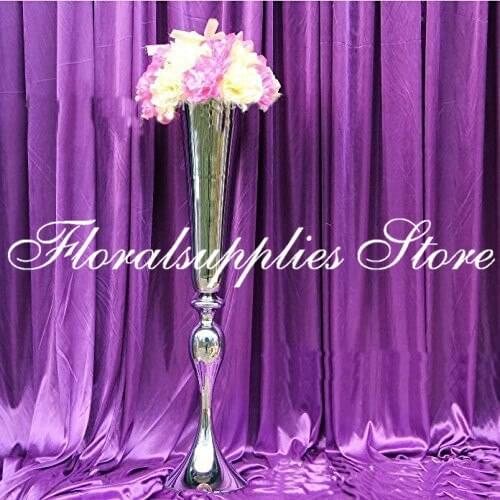 10Pcs/Lot Flower Vases Metal Wedding Flower Vase Welcome Area Decoration Wedding Centerpiece Decorative Holder