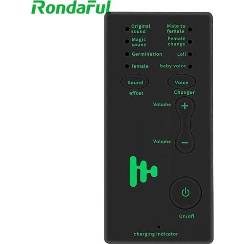 Mini Portable Voice Changer Voice Modulator with Adjustable Voice Functions Phone Computer Sound Card