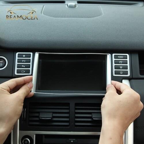 Reamocea 2Pcs ABS Console Multi-function Control Button Cover Trim Frame Decoration Fit For Land Rover Discovery Sport 2015-2019