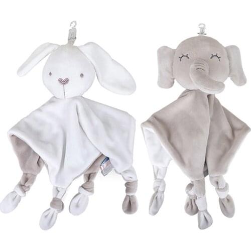Stuffed Animal Bunny Rabbit Security Blanket Infant Snuggler Plush Baby Love Soothe Appease Towel Comforting Blankie Toy Rattle