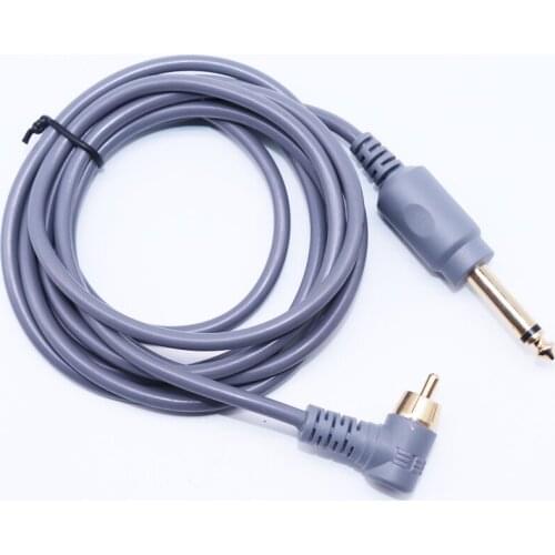 New! High Quality Silicone Soft Thick Elbow Tattoo RCA Clip Cord (2M) For Tattoo Machine Power Supply Wholesale