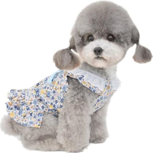 Dog Puppy Dresses Floral Cute Dress Fit Small Dog Pet Cat Summer All Season Pet Comfortable Costume Dog Cloth Dog Skirt Clothes