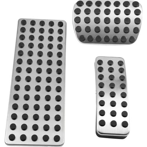 1 Set Silver Car Brake Pedal Pad Stainless Steel Car Accessories, for Mercedes Benz AMG a B CLA GLA ML GL R W176 W245 W246 W251