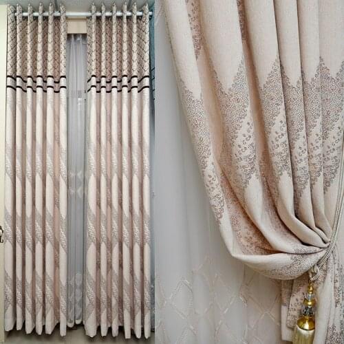 Living Room Bedroom Blackout Chenille Curtains Modern Minimalist Nordic Curtains Sound Insulation Insulation Custom Size