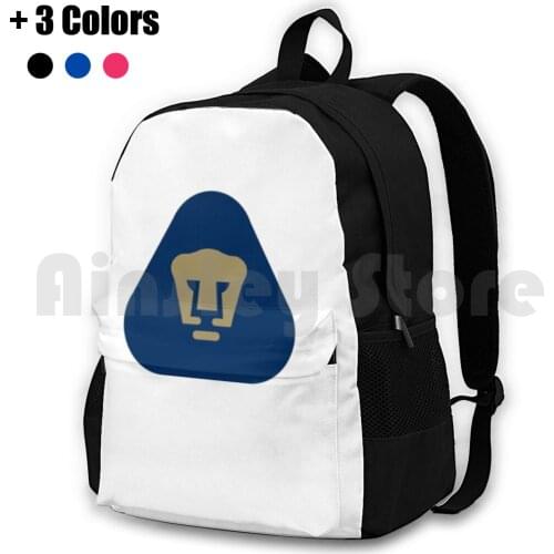 Pumas Outdoor Hiking Backpack Riding Climbing Sports Bag Pumas Unam Mexico Liga Motocross America Chivas Azul Cruz Futbol Logo