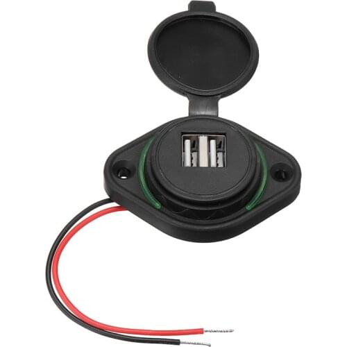 Smart Mobile Car Charger Power Outlet for 12V 24V Auto Motorcycle Dual USB Charging ForCell Phone Car Charger Accessories