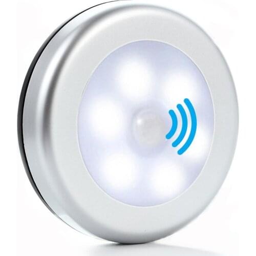 New Night Light Smart Motion Sensor 6 LED Night Lamp Battery Operated WC Bedside Lamp For Room Hallway Pathway Toilet