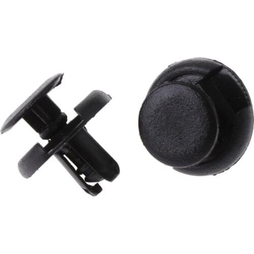 50 Pcs 7mm Hole Black Plastic Fastener Bumper Push Clip For Suzuki Alto