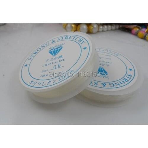 Free Shipping Wholesale 0.6mm 10Pcs The elastic line Beading Wire Jewelry Findings Ropes/Cords