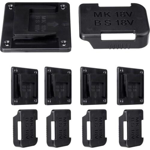 5Pcs Power Tool Battery Mount Holder for 14.4/18V Battery and Machine Storage Shelf Stand Slots Battery
