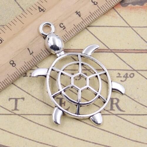 4pcs Charms Big Turtle Tortoise 56x37mm Tibetan Pendants Crafts Making Findings Handmade Antique Jewelry DIY Necklace