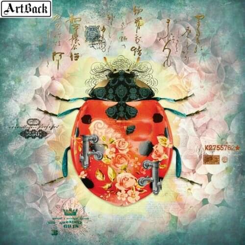 Diamond Painting Ladybug 5d Square Diamond Mosaic Hand Embroidery Set Rhinestone Crafts