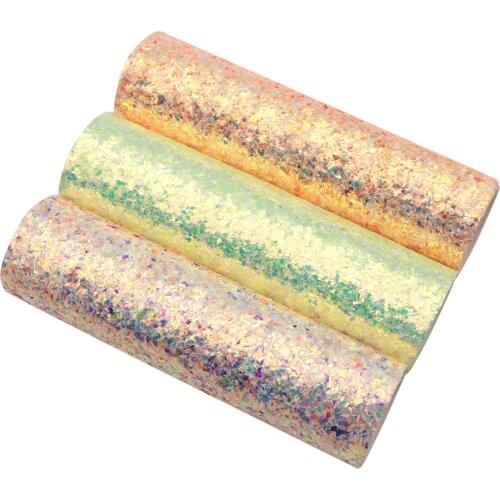 David accessories 20*33cm Chunky Glitter Back to School Faux Synthetic Leather Fabric for Bows Bags Wallte DIY in Craft,1Yc14049