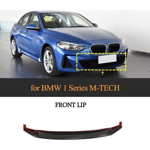 For BMW 1 Series M Sport Sedan 2019 2020 Car Front Bumper Lip Splitters Diffuesr Carbon Fiber Spoiler