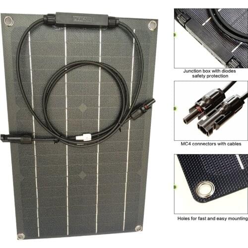 ETFE solar panel 20w 12V battery charger solar cell flexible panel SOLAR monocrystalline silicon 18V DIY kit