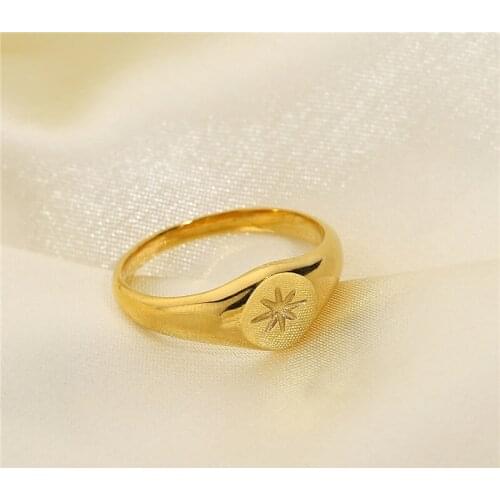 HelloLook 2021 New Hexagram Star Ring for Women Fashion Stainless Steel Stackable Rings Wedding Jewelry