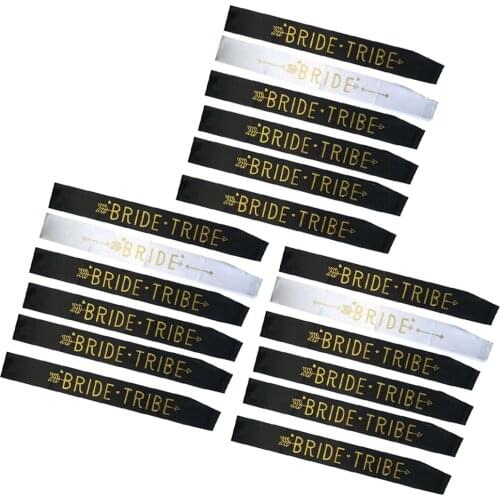 18pcs Bride Bridal Shower Sash - Lovely Satin Sash - Bridal Shower, Bachelorette Party Decorations