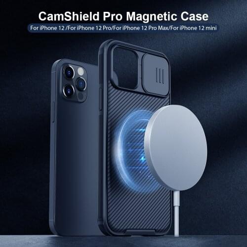 NILLKIN Magnetic Case For iPhone 12 Pro Max CamShield Slide Camera Protect Privacy Back Cover for iPhone 12/iPhone 12 Pro/12mini