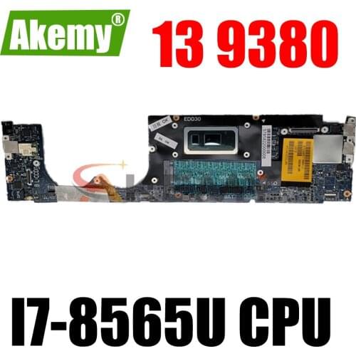 FOR DELL XPS 13 9380 Laptop motherboard SREJP I7-8565U CPU with CN-05F77F 05F77F 5F77F LA-E672P 100% working well
