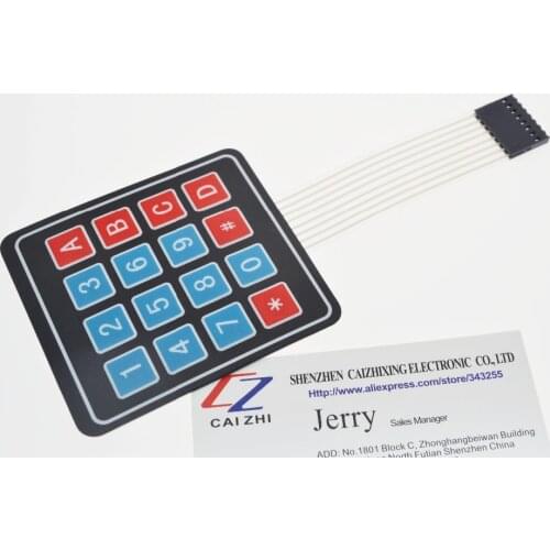 Free Shipping New 16 Key 4 x 4 Membrane Switch Keypad 4x4 4*4 Matrix Array Matrix keyboard