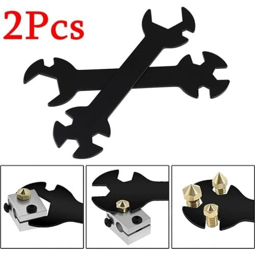 Aokin 2Pcs 3D Printer Multi-Function 5 In 1 Upgrade DIY Wrench for Creality CR10 Ender 3 PRO MK8 MK10 V6 Nozzle Heater Block