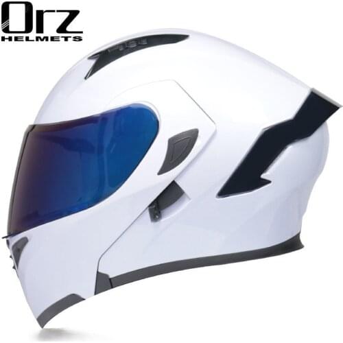 Men Women Motorcycle Helmet Capacete Para Motocicleta Cascos Para Moto Flip Up Double Lens Racing Helmets Kask Motocyklowy