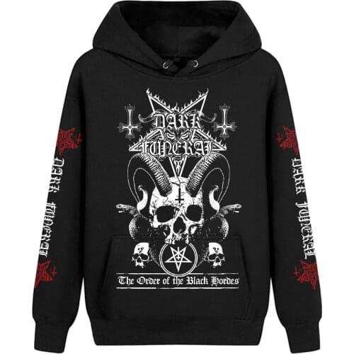 4 Designs Skull Demon DARK FUNERAL Rock Band Pollover Sweatshirt Rocker Soft Warm Heavy Black Metal Hoodies Sudadera Punk Fleece