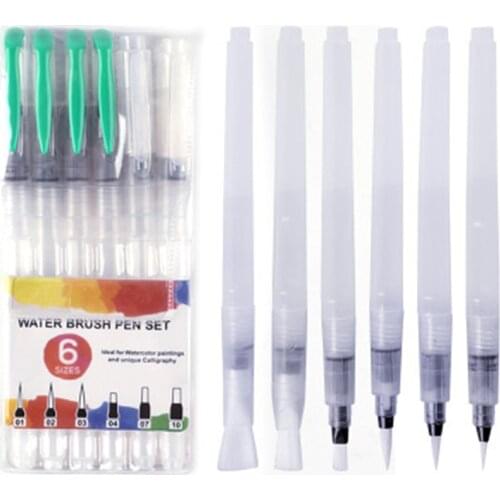 6PCS Watercolor Paint Brushes Water Pen Set for Drawing Painting Calligraphy Professional Art Supplies