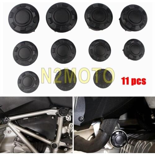 Motorcycle ABS Plastic Frame Hole Caps Cover Set For BMW R nineT R9T 2014 2015 2016 2017 2018 2019 Black