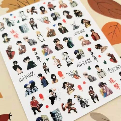 Newest TSC series 286 design 3d nail sticker decal export Japan rhinestiones DIY decorations for nail wraps