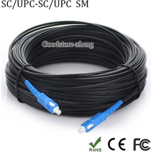 SC to SC single core cable SC/UPC cable 20/30/50/80/100/150/200/300/400/500 Meters FTTH cable Fiber Optic jumper pigtail