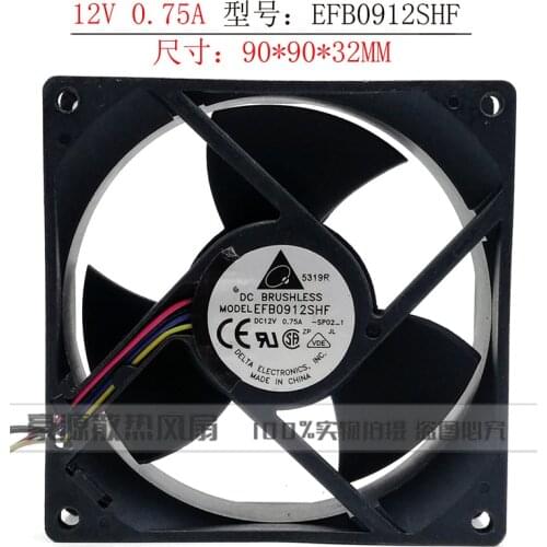 Genuine / EFB0912SHF sp02 12V 0.75A violent large air volume cooling fan