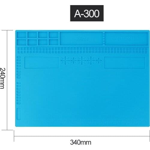 New 340*240mm Insulation Pad Heat-Resistant Silicon Soldering Mat BGA CPU Work Pad Desk Platform Solder Rework Repair Tool Mat
